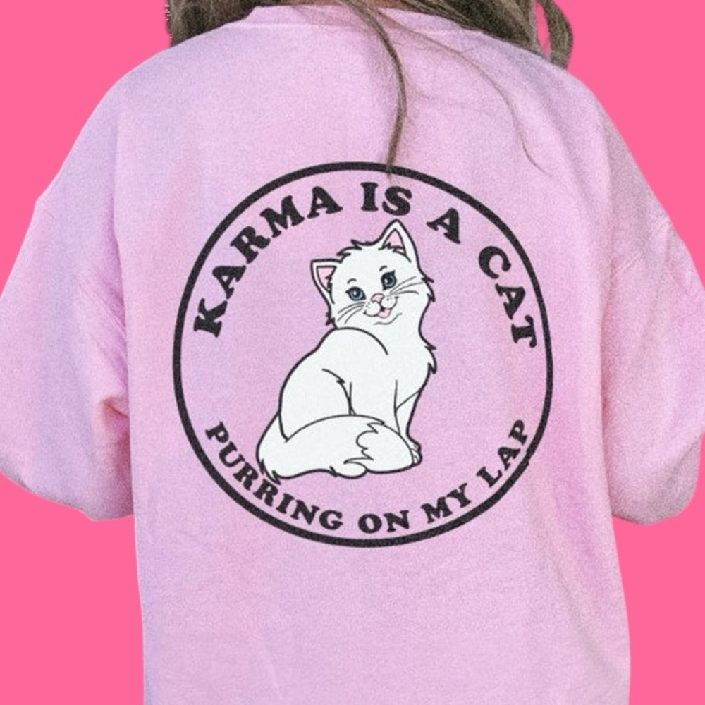 Taylor Swift Eras Tour Karma is a cat merch tee tshirt